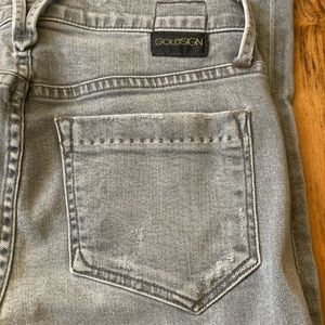 Grey denim skinny jean by Goldsign